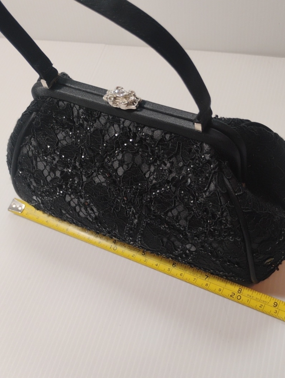 Talbots Vintage Black Beaded Purse/Clutch Vintage And Wonderful - Picture 10 of 11